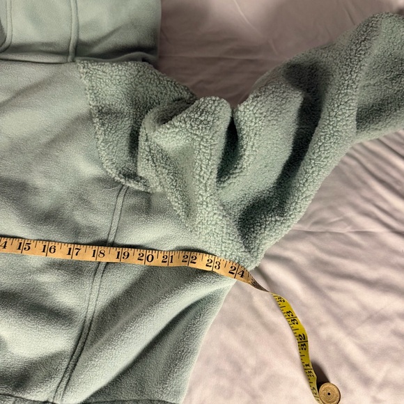 Koolaburra by UGG Bonded Fleece Jacket with Cinch Waist Silver Green Size Large - Picture 10 of 11